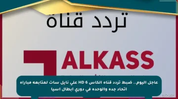 عاجل اليوم.. ضبط تردد قناة الكأس 6 HD على نايل سات لمتابعة مباراة اتحاد جدة والوحدة في دوري أبطال آسيا